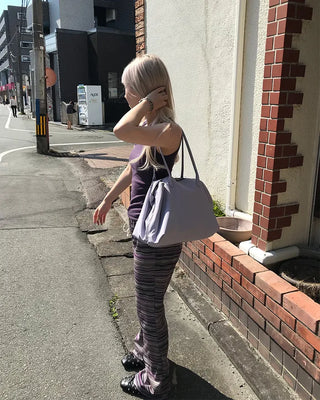 Nylon pocket shoulder bag