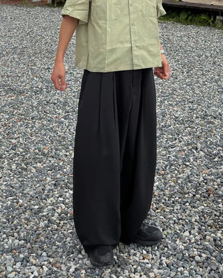 Two-pleat wide slacks