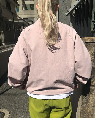 Nylon half-zip sweatshirt