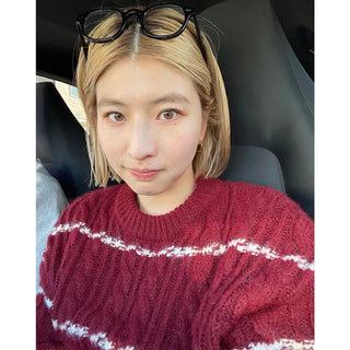 Wool oversized striped knit