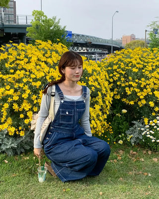 Loose-fit overalls