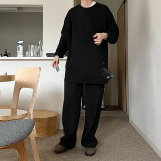 Oversized basic long-sleeved T-shirt