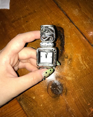 Square Silver Star Handwatch