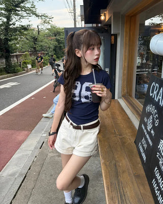 Belted shorts