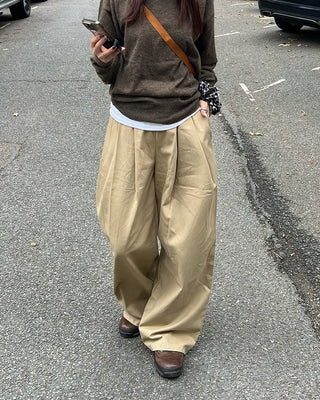 Wide cotton pants