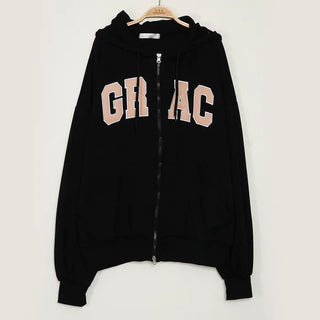 Loose-fit stitched hoodie