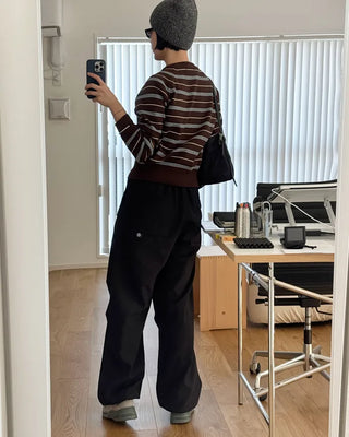 Striped Round Cardigan