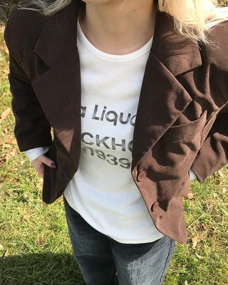 Corduroy short tailored jacket