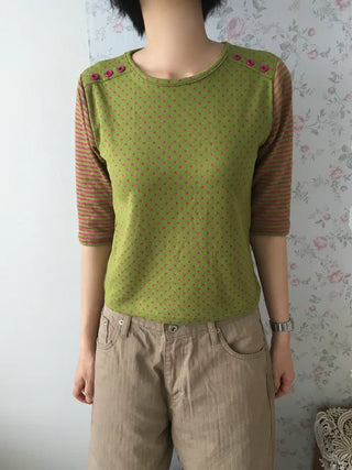 [3 colors] Button Bermuda shorts