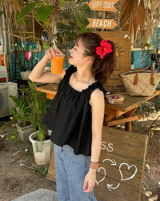 Frill sleeveless blouse