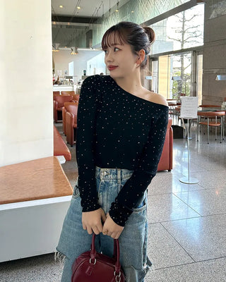 Cubic Off-Shoulder T-Shirt