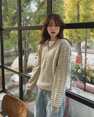 Striped sweatshirt knit - 2 colors