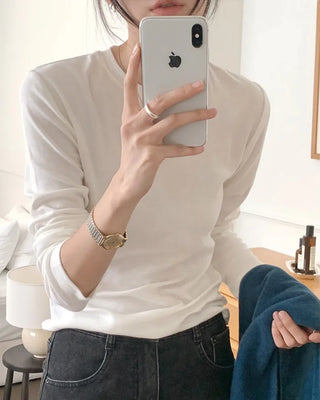 (8 colors) Basic Soft Long-Sleeve T-Shirt (Long Tee)