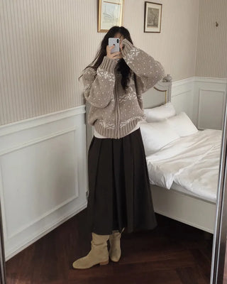 Snow knit hoodie - 2 colors