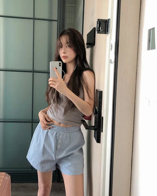French stripe border shorts