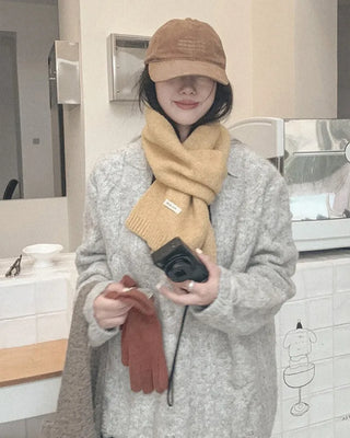 (11 colors) Soft wool knit long scarf