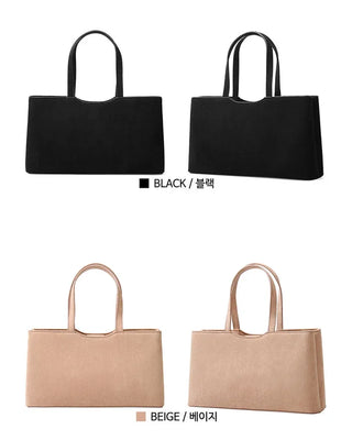 Suede Square Tote Bag