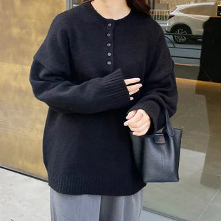 Button-up oversized knit