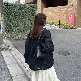 Oversized pocket denim jacket