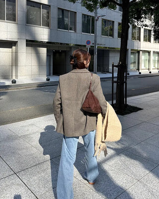 Suede shoulder bag