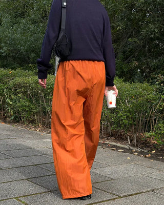 Ice-colored elastic waist pants