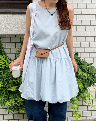 Sleeveless balloon mini dress