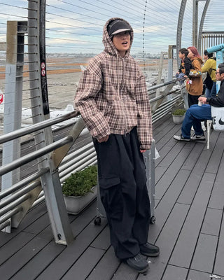 Fleece-lined corduroy cargo pants