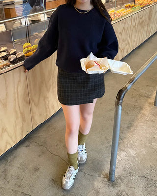 Checkered mini skirt