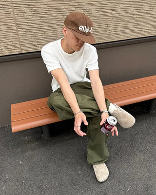 Button pocket wide cargo pants