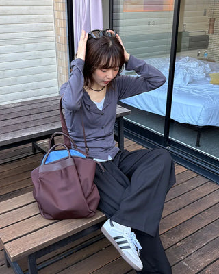 Shirred Layered Cardigan