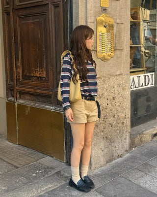 Chino low-rise shorts