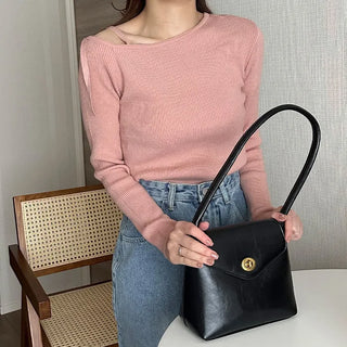 Asymmetrical Strap Knit