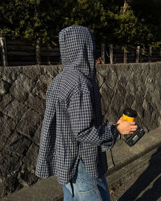 Hoodie check shirt