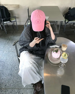 Drawstring hem check windbreaker