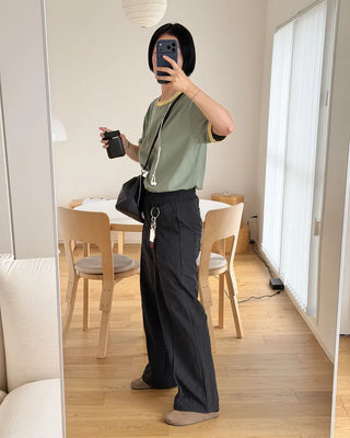 Color-blocked ringer T-shirt
