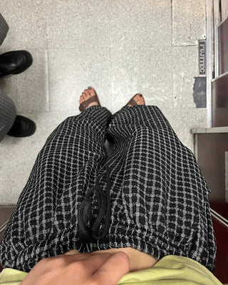 Checked Banding Pants