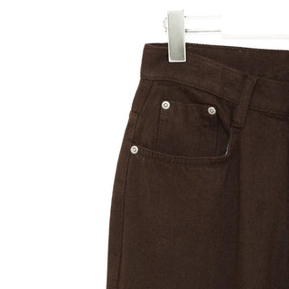 Colored cotton wide-leg pants