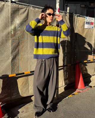 Bordered soft knit
