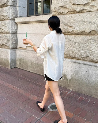 Tie Ribbon Oversized Shirt