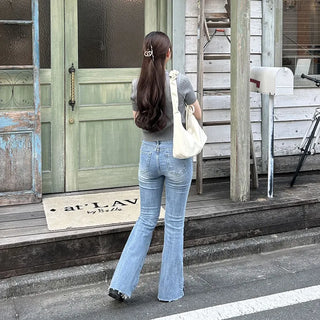 Flared Fit Denim Pants