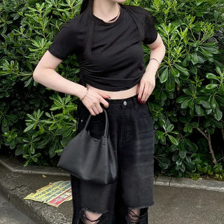 Waist Shirring T-shirt