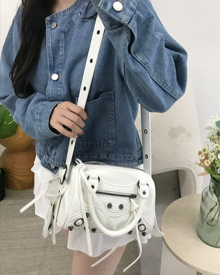 Eyelet Shoulder Mini Boston Bag