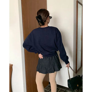 Ribbon print sweatshirt