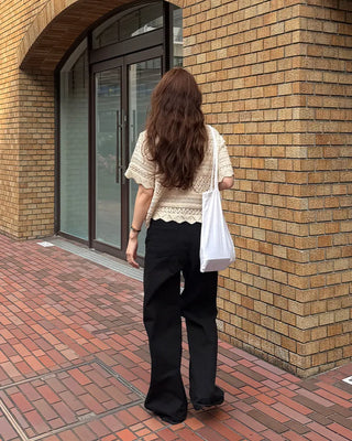 Wide cotton pants