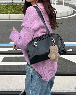 Colorful V-neck loose-fit knit