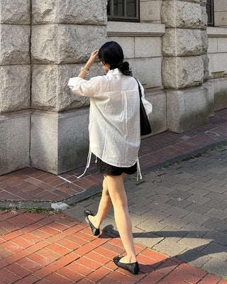 Embossed band shorts