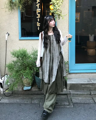 Oversized striped wide-leg pants