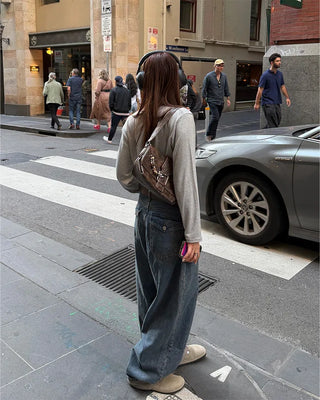 Rayon long-sleeved T-shirt