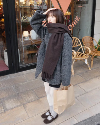 Half-neck boa jacket