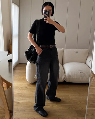 Half-neck short-sleeved T-shirt